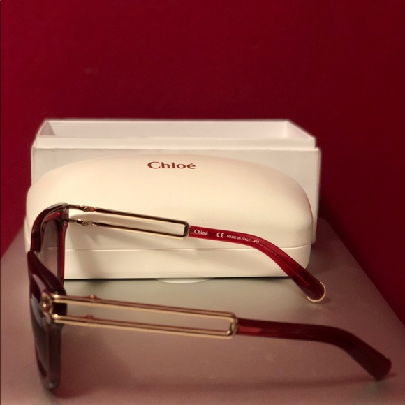New Chloe CE 678S burgundy sunglasses - Picture 6 of 7